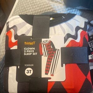Spirit Clown 2 Piece Sleep Set - Red and Black